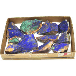 Azurite / Malachite clusters 1TRAY