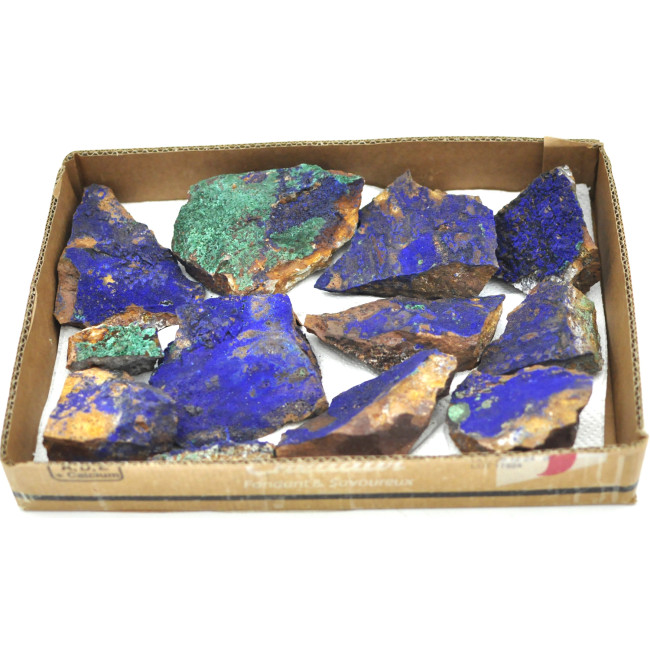 Azurite / Malachite clusters 1TRAY