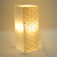 Selenite lamp Flower of Life 20cm