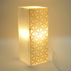 Selenite lamp Flower of Life 20cm