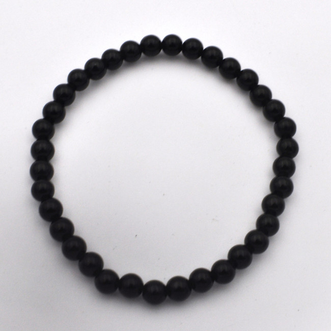 Obsidian black bracelet (bead, Ø 6mm) 1PC
