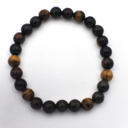 Tiger's Eye yellow/red/blue bracelet (bead, Ø 8mm) 1PC