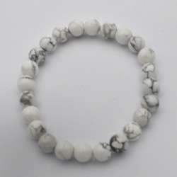 Howlite white bracelet (bead, Ø 8mm) 1PC
