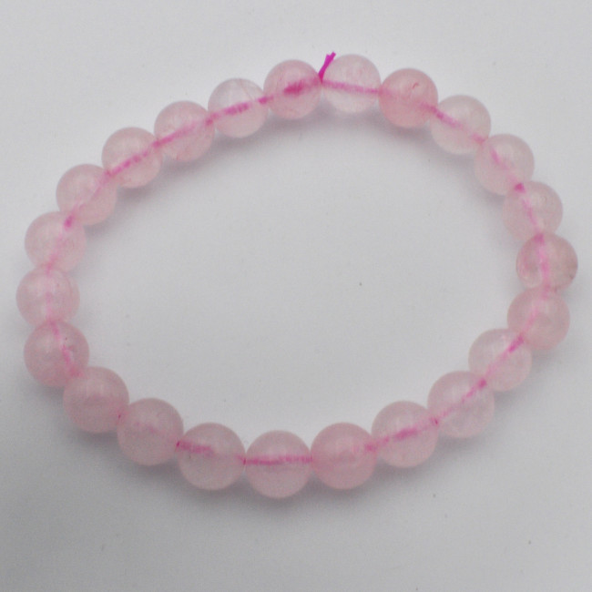 Rose Quartz bracelet (bead, Ø 8mm) 1PC