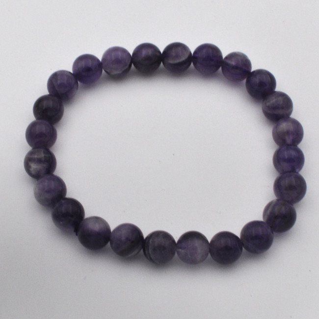 Amethyst bracelet (bead, Ø 8mm) 1PC