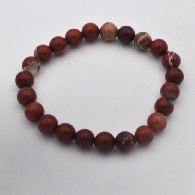 Jasper red bracelet (bead, Ø 8mm) 1PC