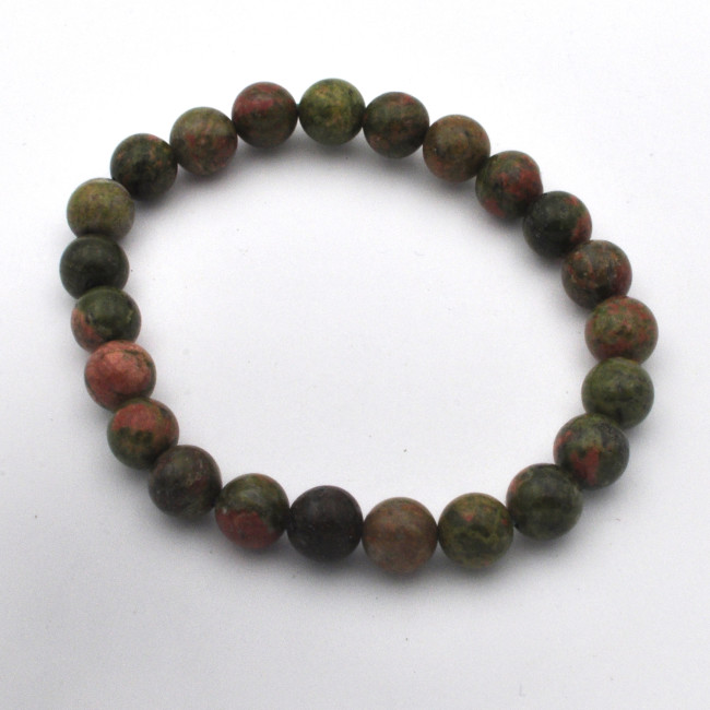 Unakite bracelet (bead, Ø 8mm) 1PC