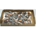 Cerusite / Barite / Galenite clusters 1TRAY