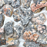Cerusite / Barite / Galenite clusters 1TRAY