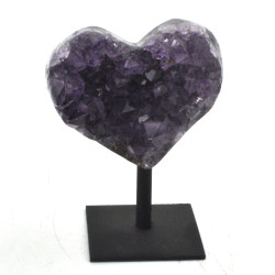 Amethyst heart on stand 1PC (10)