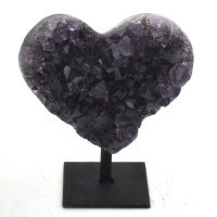 Amethyst heart on stand 1PC (7)
