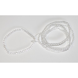 Rock Crystal bracelet (bead, Ø 4mm) 5PC