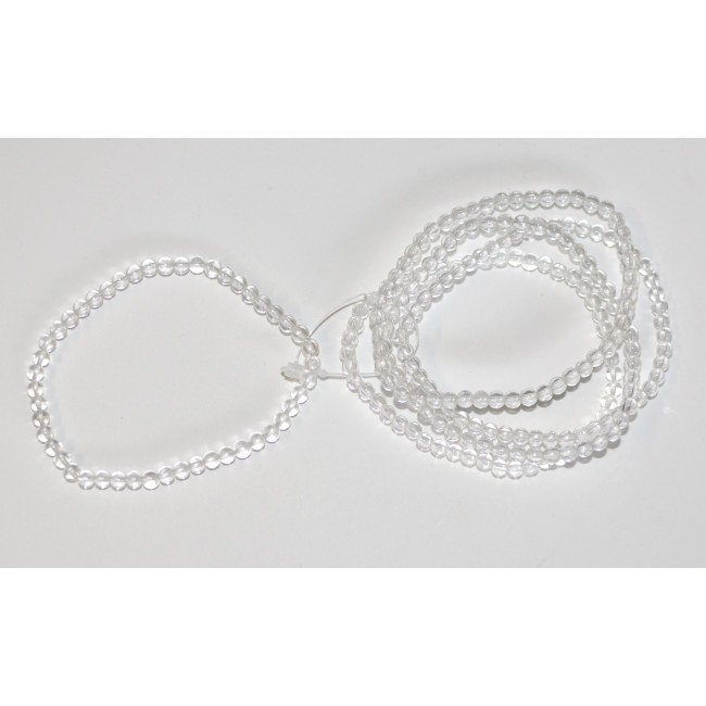 Rock Crystal bracelet (bead, Ø 4mm) 5PC