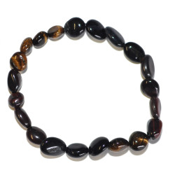 Tiger's Eye / Falcon's Eye / Bulls Eye Men's bracelet (tumbled, 8x12 mm) 5PC