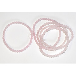 Rose Quartz bracelet (bead, Ø 4mm) 5PC