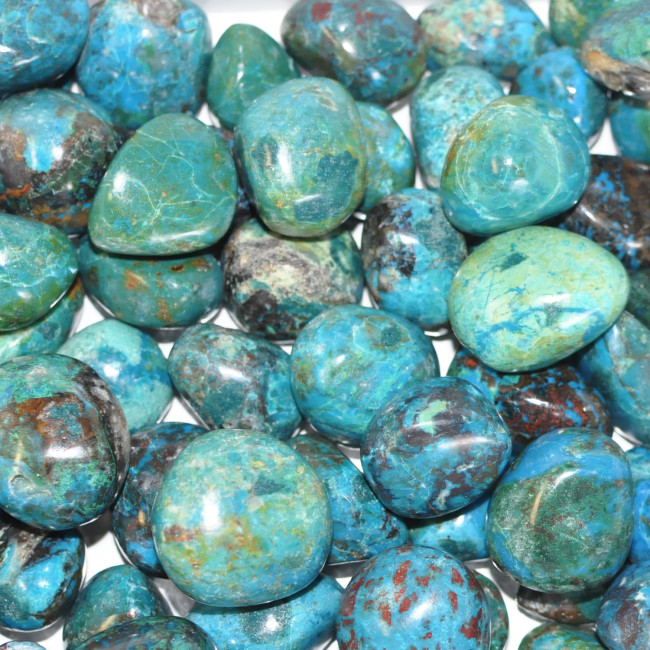 Chrysocolla tumbled stones (L) 100GR