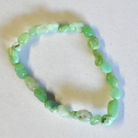Chrysoprase bracelet (tumbled, 6x8mm)