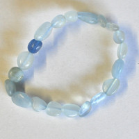 Aquamarine bracelet (tumbled, 8x12mm)