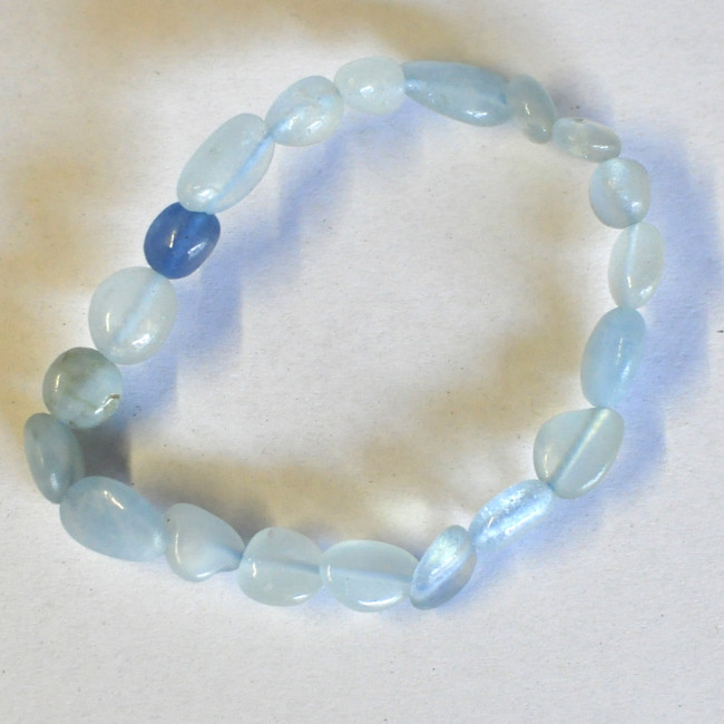 Aquamarine bracelet (tumbled, 8x12mm)