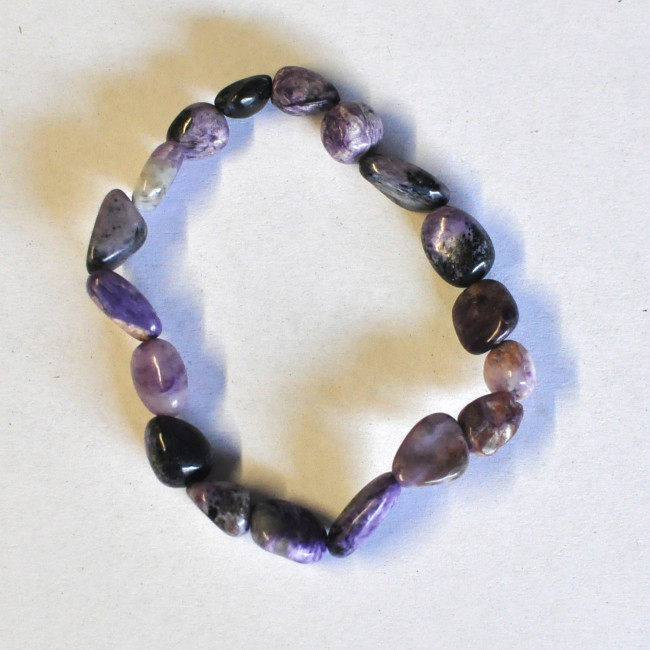 Charoïte bracelet (tumbled, 8x12mm)