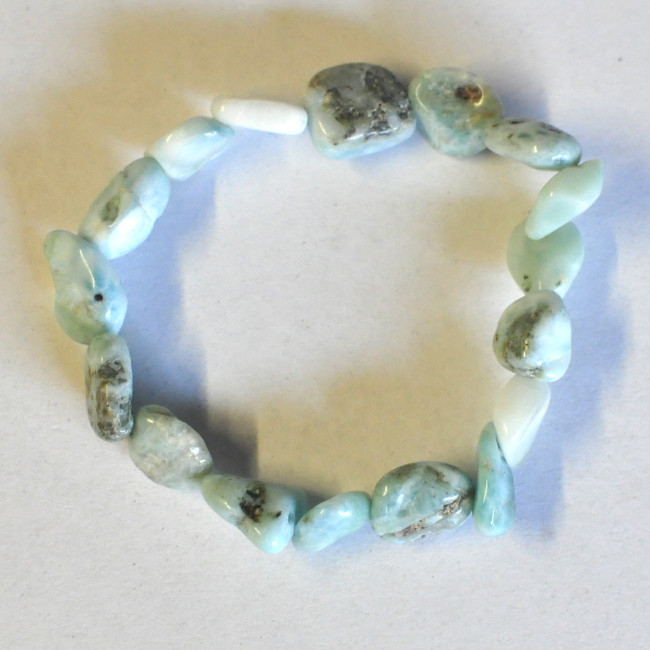 Larimar bracelet (tumbled, 8x12mm)