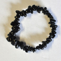 Obsidian black bracelet (chips)