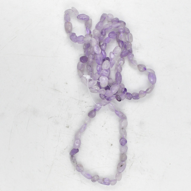 Amethyst lavender bracelet (tumbled, 6x8mm)