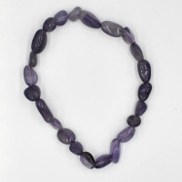 Amethyst bracelet (tumbled, 6x8mm)