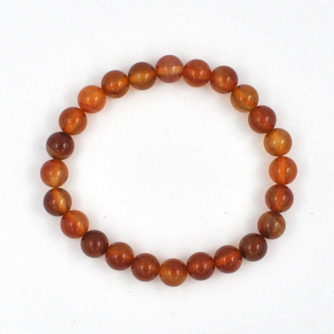 Carnelian bracelet (bead, Ø 8mm)