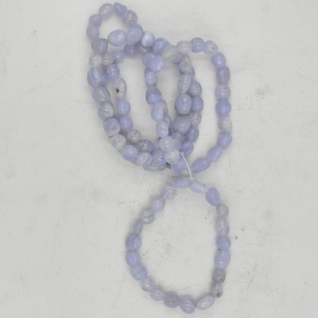 Chalcedony bracelet (tumbled, 8x12mm)