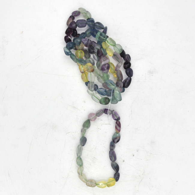 Fluorite Rainbow bracelet (tumbled, 8x12mm)