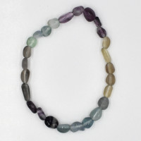 Fluorite rainbow bracelet (tumbled)