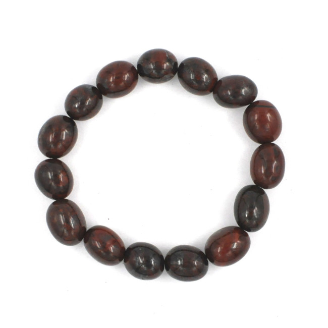 Jasper Brecciated dark bracelet (tumbled)