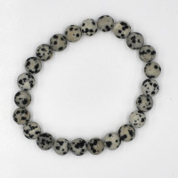 Jasper Dalmatian bracelet (bead, Ø 8mm)