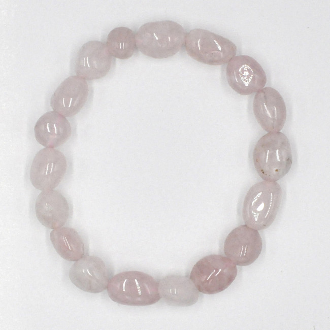 Rose Quartz bracelet (tumbled, 8x12mm)