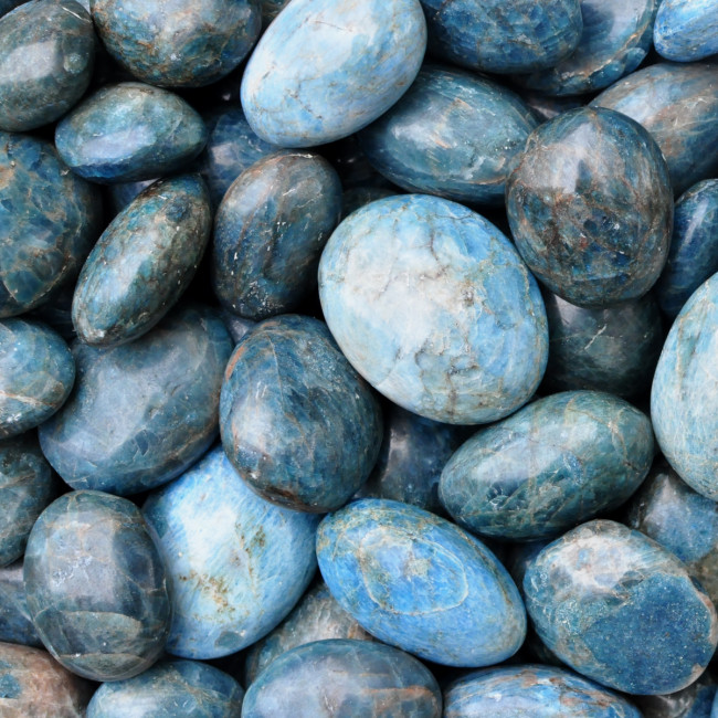 Apatite blue palmstones (L) 500GR