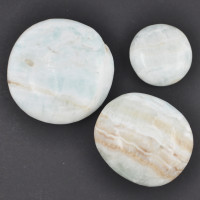 Calcite Caribbean Blue palmstones (L) 500GR