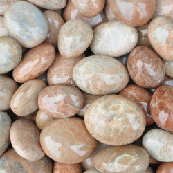 Moonstone pink palmstones (L) 500GR