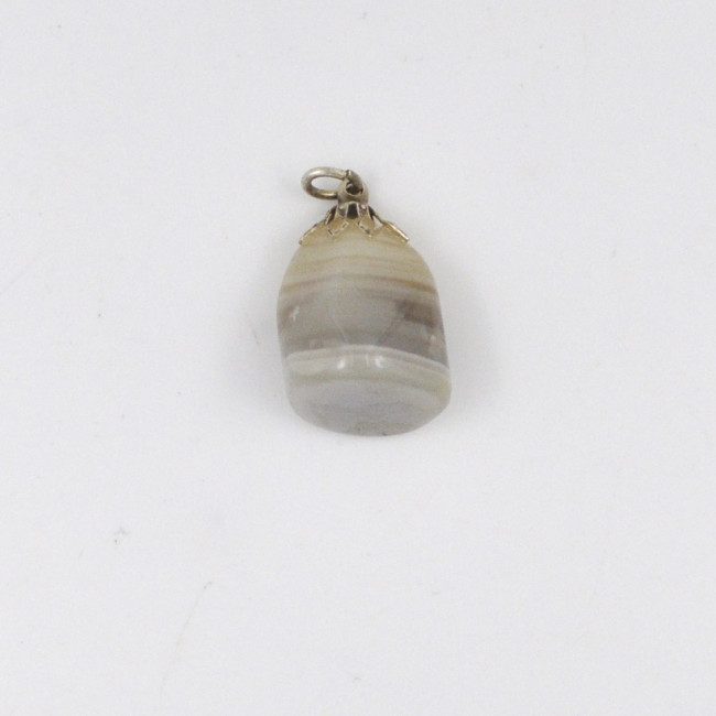 Agate grey pendant 1PC