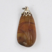 Agate orange pendant 1PC