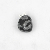 Obsidian snowflake pendant 1PC