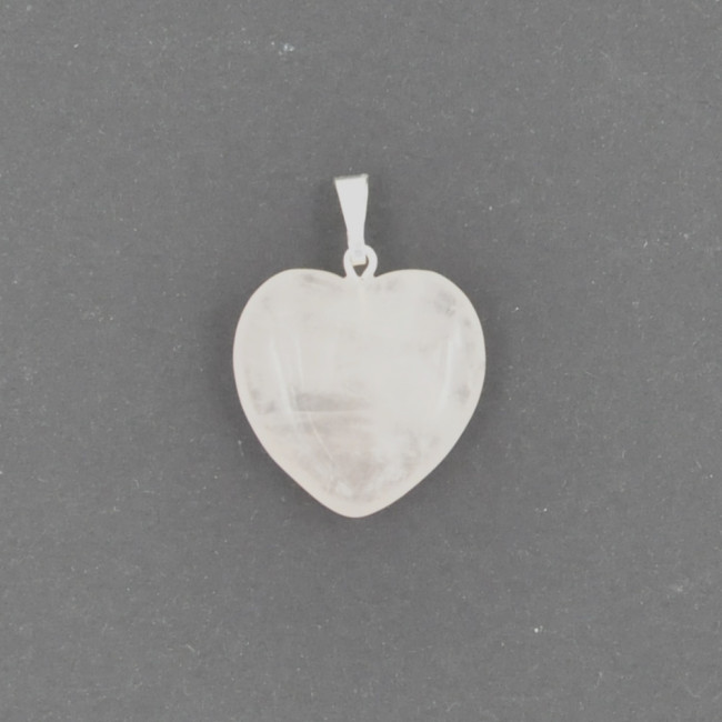 Rose Quartz heart pendant 1PC