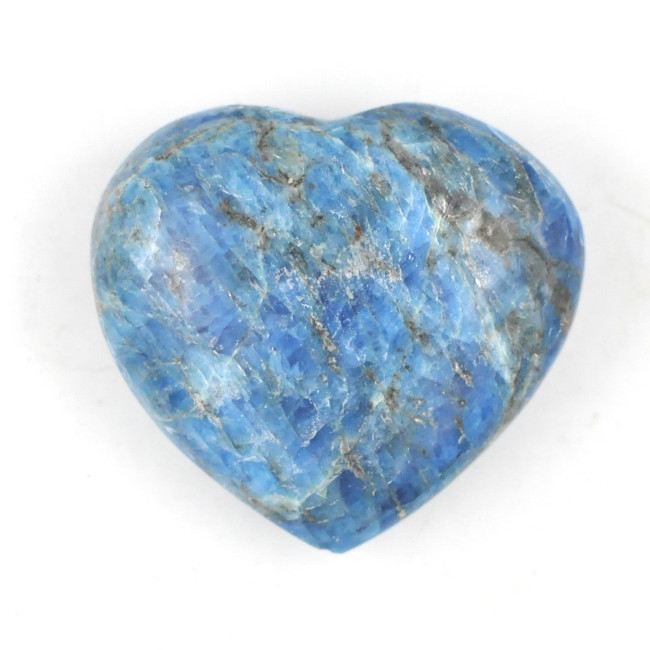 Apatite blue heart 5-6cm 1PC