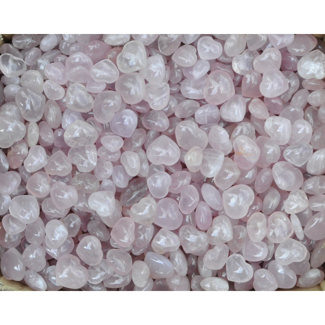 Rose Quartz hearts (S/M) 500GR