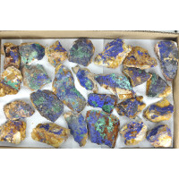 Azurite / Malachite clusters 1TRAY