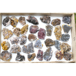 Barite / Calcite clusters with crystals 1TRAY