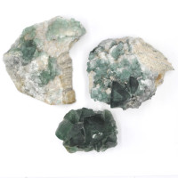 Fluorite clusters with crystals 1KG