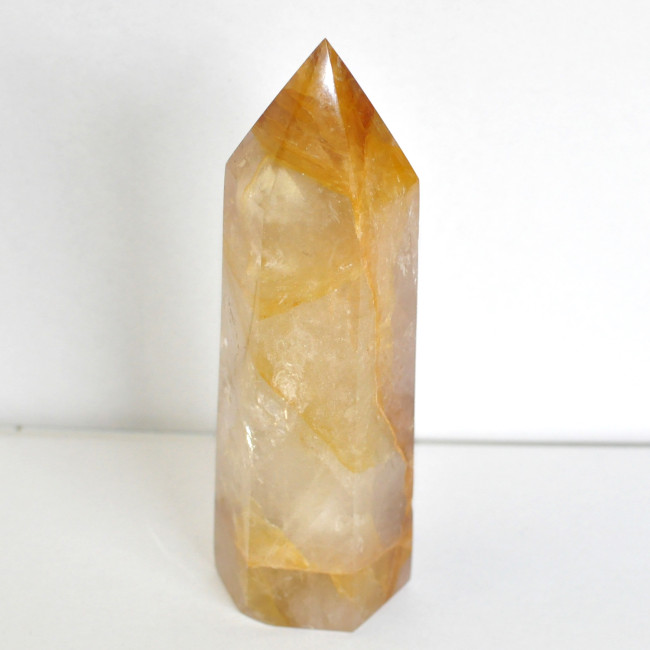 Limonite with Rock Crystal obelisk 6-sided 1PC (4)