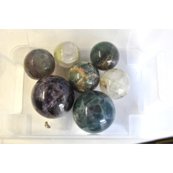 Fluorite spheres 7PC