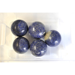 Lapis Lazuli spheres 5PC